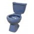 Mexican Talavera Toilet Set Yale Blue